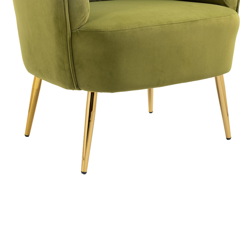 Accent Chair, leisure single chair with Golden feet