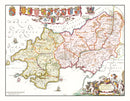 Vintage Map of Pembrokeshire 1665