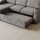 85.8" Sleeper Sofa, Sofa Bed - 2 in 1 Pull Out Sofa Bed with Storage Sofa, Sofa Sleeper with Pull Out Bed with Charging Port
