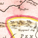 Vintage Map of Montgomeryshire 1665