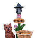 Sitting Puppy Solar Planter Outdoor Statue by HouseOfZazla