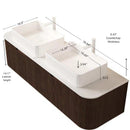Dina 60" Bathroom Vanity with Sinks
