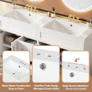 Bathroom Vanity With 2 Doors, 2 Drawers, Adjustable Shelf, Hidden Slides & Soft Close Hinges