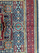 Hand-Knotted Mamluk Wool Rug – 8'4" x 9'9" – Intricate Geometric Masterpiece