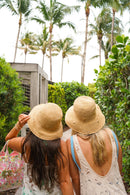 Raffia Bucket Hat with Charms