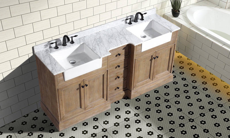 Kelly 72" Bathroom Vanity Weathered Fir