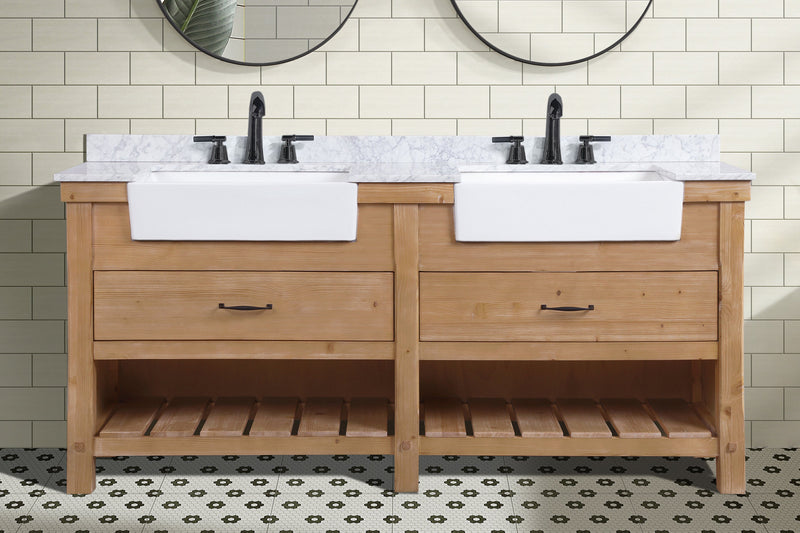 Marina 72" Bathroom Vanity Driftwood Finish