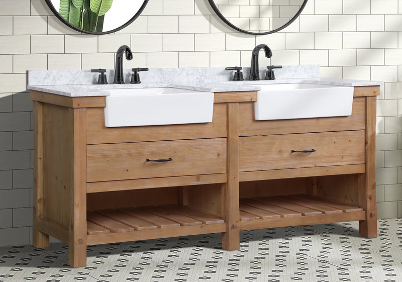 Marina 72" Bathroom Vanity Driftwood Finish