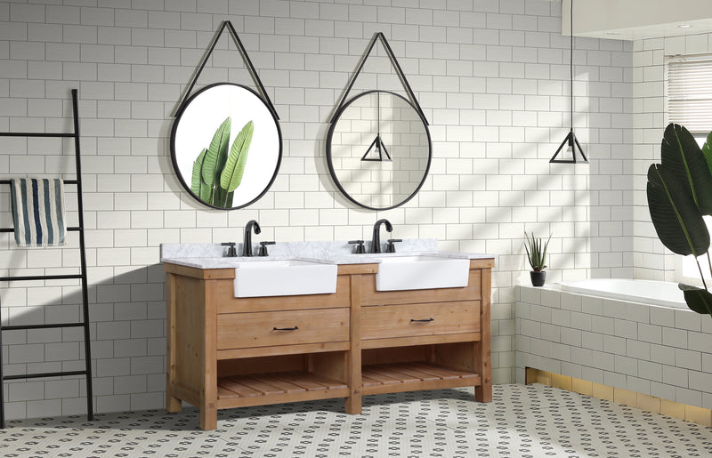 Marina 72" Bathroom Vanity Driftwood Finish