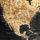 Framed Personalized Push Pin World Map – Custom Travel