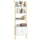 72.5 Inch Tall Bookshelf with Cabinet Anti-Tipping Kits and Metal Frame by LJGDeals