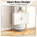 72.5 Inch Tall Bookshelf with Cabinet Anti-Tipping Kits and Metal Frame