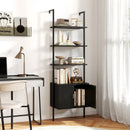 72.5 Inch Tall Bookshelf with Cabinet Anti-Tipping Kits and Metal Frame by LJGDeals