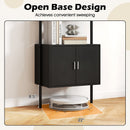 72.5 Inch Tall Bookshelf with Cabinet Anti-Tipping Kits and Metal Frame