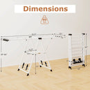 72.5 Inches Clothes Drying Rack with Height Adjustable Wings by LJGDeals