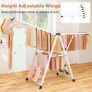 72.5 Inches Clothes Drying Rack with Height Adjustable Wings by LJGDeals