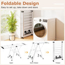 72.5 Inches Clothes Drying Rack with Height Adjustable Wings by LJGDeals