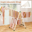 72.5 Inches Clothes Drying Rack with Height Adjustable Wings by LJGDeals