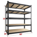 Heavy Duty Metal Garage Shelving Rack 2000lbs 4/5/6-Tier Steel Shelf 60"/72"/84" by 2Dropme