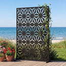 Metal Privacy Screen 72"H x 48"W Freestanding Fence Panel by DirectDeals