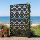 Metal Privacy Screen 72"H x 48"W Freestanding Fence Panel by LJGDeals