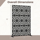 Metal Privacy Screen 72"H x 48"W Freestanding Fence Panel by DirectDeals