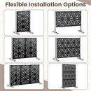 Metal Privacy Screen 72"H x 48"W Freestanding Fence Panel by DirectDeals