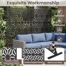 Metal Privacy Screen 72"H x 48"W Freestanding Fence Panel by LJGDeals