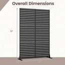 Outdoor Metal Privacy Screen 72"H x 48"W with Stand by DirectDeals