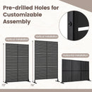 Outdoor Metal Privacy Screen 72"H x 48"W with Stand by DirectDeals