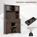 72 Inch Coffee Bar Cabinet with Drawers and Sliding Barn Doors by LJGDeals