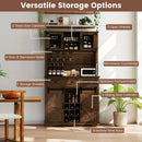 72 Inch Coffee Bar Cabinet with Drawers and Sliding Barn Doors by LJGDeals