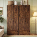 72 Inch Tall Kitchen Pantry Cabinet Farmhouse Wooden Cupboard with 2 Doors by DirectDeals