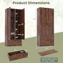 72 Inch Tall Kitchen Pantry Cabinet Farmhouse Wooden Cupboard with 2 Doors by DirectDeals