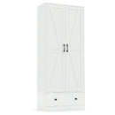 72 Inch Tall Kitchen Pantry Cabinet Farmhouse Wooden Cupboard with 2 Doors by LJGDeals