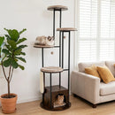 72-Inch Multi-Level Cat Tree with Condo and Perches by LJGDeals