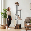 72-Inch Multi-Level Cat Tree with Condo and Perches by LJGDeals