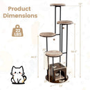 72-Inch Multi-Level Cat Tree with Condo and Perches by DirectDeals