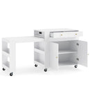 72" Kitchen Island with Extendable Dining Table & Power Outlet