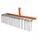 72" Pine Straw Rake with 30 Metal Coil Tines for Grass by LJGDeals
