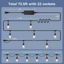 SLR100 LED RGBCWIC Smart Bistro String Lights Color Changing Outdoor Weatherproof 12V Edison Bulbs