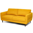 72 Inch Small Fabric Loveseat Sofa Couch with Wood Legs by LJGDeals