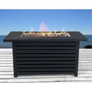 Casselton - Propane / Gas Outdoor Fire Pit Table With Lid - Black by HouseOfZazla