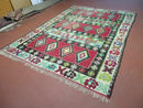 7' X 9' Vintage Turkish Kilim Handmade Flat Weave Wool Rug Veg Dye Nice
