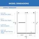 Frameless Shower Door - Double Sliding Design