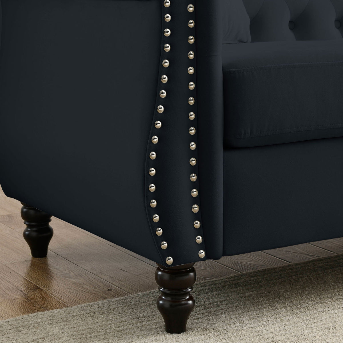 Chesterfield Sofa With Rolled Arms And Nailhead Trim, photo 34 of 40