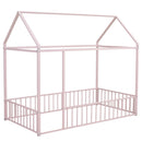 Metal Bed House Bed Frame With Fence by Unique Piece Furniture