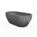 59 Inch Solid Surface Oval Freestanding Bathtub