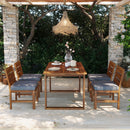 U_STYLE Farmhouse 5-Piece Outdoor Patio Dining Set with Adjustable Legs by HouseOfZazla
