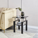 Tempered Glass Table With Storage